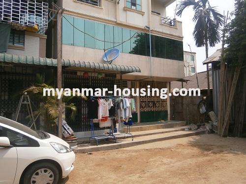 Myanmar real estate - for sale property - No.2567 - Good for residence in Hlaing for sale! - Front view of the building.