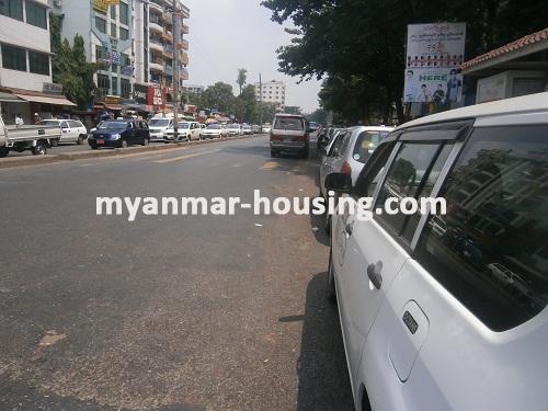 Myanmar real estate - for sale property - No.2576 - Best area in Yangon for sale! - View  of the Street.