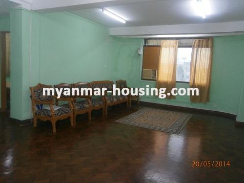Myanmar real estate - for sale property - No.2597 - Condo in Bayintnaung Tower! - View of the living room.