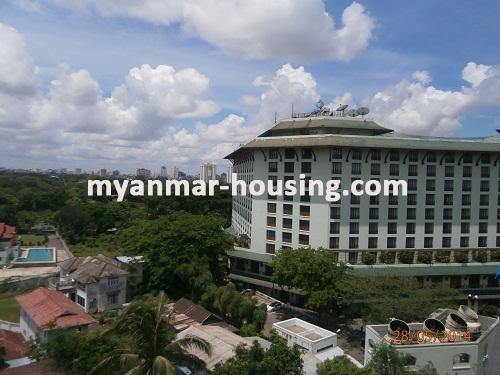 Myanmar real estate - for sale property - No.2604 - Good condo behind of Chatrium hotel available! - Front view of the building.