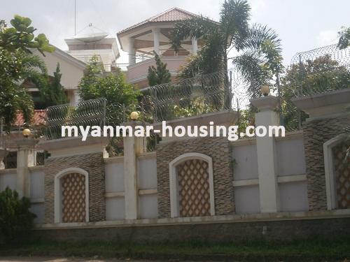 Myanmar real estate - for sale property - No.2636 - Excellent residential house for sale in VIP area! - Front view of the house.