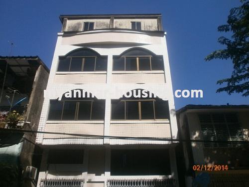 Myanmar real estate - for sale property - No.2646 - Landed house for sale in near downtown. - Front view of the building.