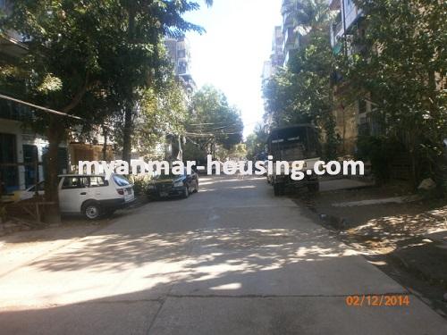 Myanmar real estate - for sale property - No.2646 - Landed house for sale in near downtown. - View of the street.