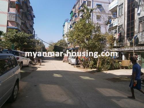 Myanmar real estate - for sale property - No.2647 - Ground floor now for sale in Tarmway . - View of the street.