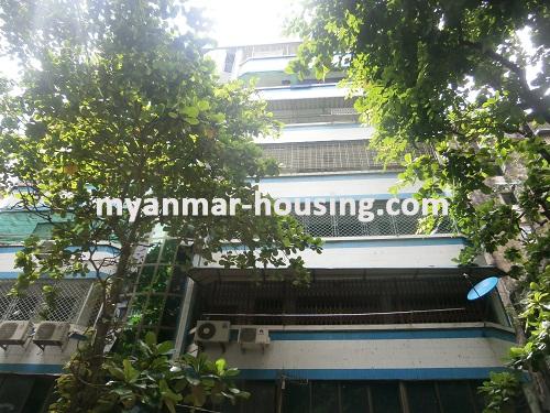Myanmar real estate - for sale property - No.2662 - An apartment in downtown is ready to sell it out! - Front view of the building.