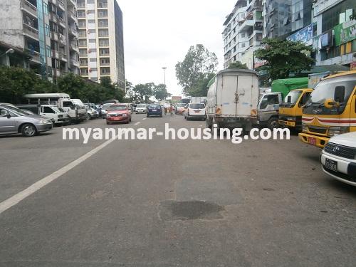 Myanmar real estate - for sale property - No.2662 - An apartment in downtown is ready to sell it out! - View of the road.