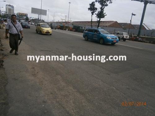 Myanmar real estate - for sale property - No.2666 - One of the condos available in china town area! - View of the road.