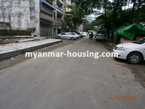 Myanmar real estate - for sale property - No.2677 - An apartment for sale in botahtaung! - View of the street.