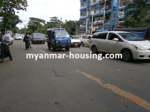 Myanmar real estate - for sale property - No.2697 - Condo for sale near china town! - View of the road.