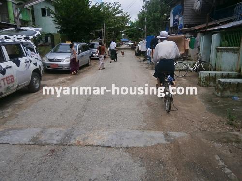Myanmar real estate - for sale property - No.2700 - Apartment in Hlaing for sale! - View of the street.