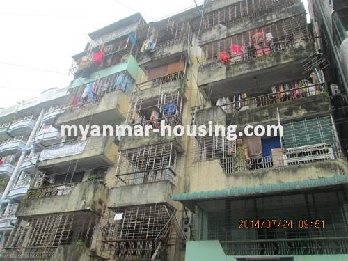 Myanmar real estate - for sale property - No.2701 - An apartment in business area for sale! - Front view of the building.