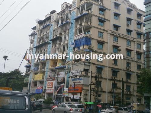 Myanmar real estate - for sale property - No.2738 - Condo for sale in Shine condo! - Front view of the building.