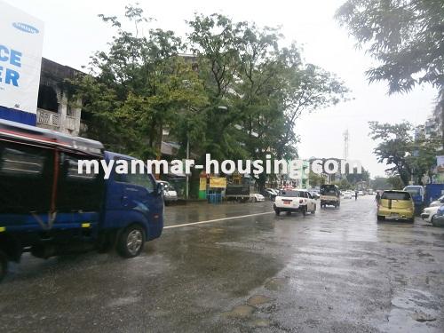 Myanmar real estate - for sale property - No.2738 - Condo for sale in Shine condo! - View of the road.