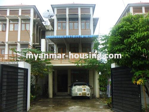 Myanmar real estate - for sale property - No.2740 - Luxurious House in quiet area! - Front View of the building