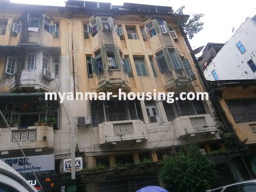 Myanmar real estate - for sale property - No.2742 - An apartment in downtown for business available! - Front view of the building.