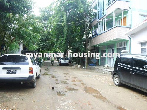 Myanmar real estate - for sale property - No.2746 - New Apartment for sale! - View of the street