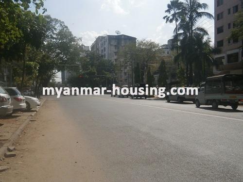 Myanmar real estate - for sale property - No.2751 - Condo for available in heart of the city. - View of the road.