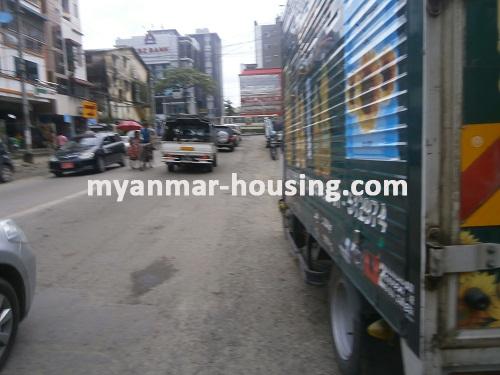 Myanmar real estate - for sale property - No.2757 - An apartment near main road for sale! - View of the road.