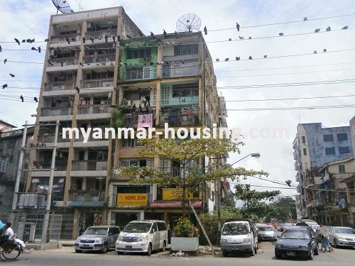 Myanmar real estate - for sale property - No.2759 - An apartment in heart of the city for sale available! - Front view of the building.