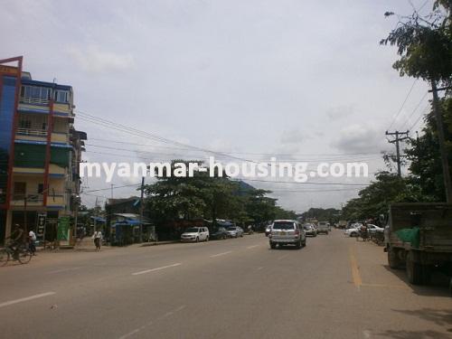 Myanmar real estate - for sale property - No.2768 - An apartment in Thin Gann Gyun for sale! - View of the road.