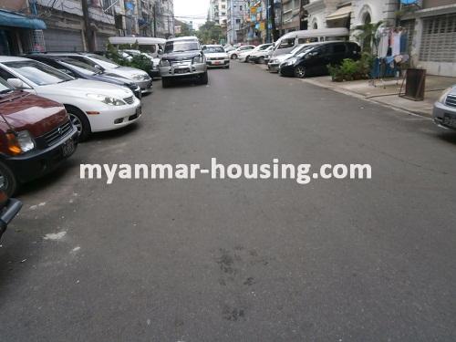 Myanmar real estate - for sale property - No.2772 - Condo for sale in downtown available! - View of the street.