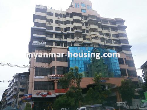 Myanmar real estate - for sale property - No.2775 - Condo for sale in Pazundaung available! - Front view of the building.