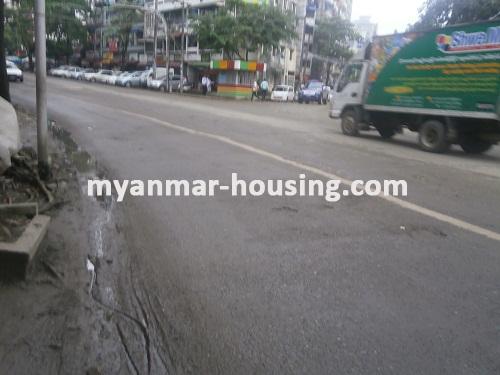 Myanmar real estate - for sale property - No.2775 - Condo for sale in Pazundaung available! - View of the road.