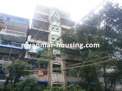 Myanmar real estate - for sale property - No.2777 - An apartment for sale near business area! - Front view of the building.