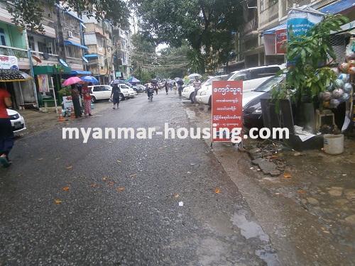 Myanmar real estate - for sale property - No.2777 - An apartment for sale near business area! - View of the street.