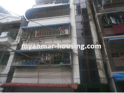 Myanmar real estate - for sale property - No.2805 - An apartment for sale near main road in Sanchaung! - Front view of the building.