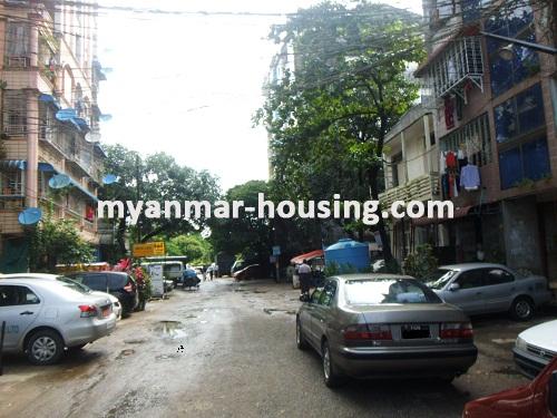 Myanmar real estate - for sale property - No.2813 - Apartment for sale at famous area of Yangon! - View of the street