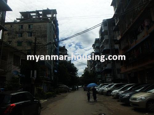 Myanmar real estate - for sale property - No.2815 - Brand new Condo at Sanchaung Township is on the market! - view of the street