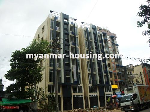 Myanmar real estate - for sale property - No.2820 - New Apartment for sale - Good Transportation Area! - view of the building