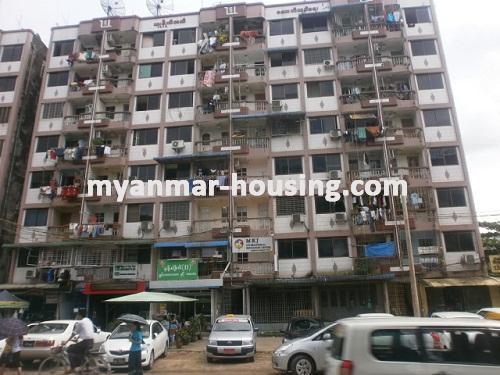 Myanmar real estate - for sale property - No.2831 - An apartment for sale in city center! - Front view of the building.
