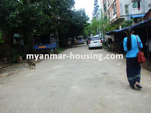 Myanmar real estate - for sale property - No.2832 - An apartment near strand road with fair price available! - View of the street.