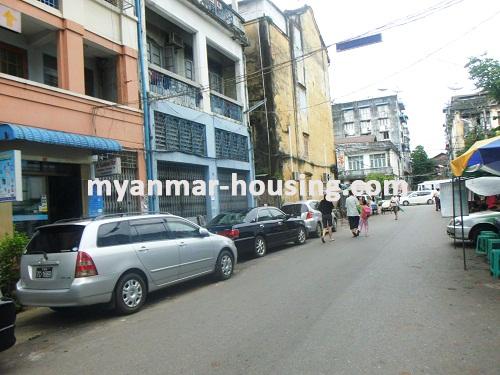Myanmar real estate - for sale property - No.2845 - Spacious apartment is for sale now - Lanmadaw Township - view of the street