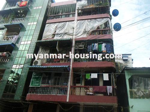Myanmar real estate - for sale property - No.2850 - An apartment in Sanchaung for sale! - Front view of the building.