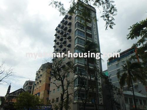 Myanmar real estate - for sale property - No.2855 - Condo for sale in downtown! - Front view of the building.