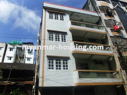 Myanmar real estate - for sale property - No.2868 - House is available in Ahlone! - Front view of the building.
