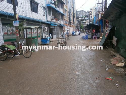 Myanmar real estate - for sale property - No.2879 - Condo for sale, Pazundaung! - View of the street.
