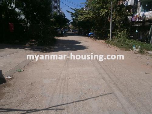 Myanmar real estate - for sale property - No.2895 - Apartment for sale in Tarmway Township. - View of the street.