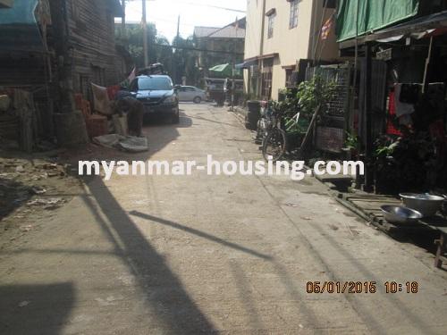 Myanmar real estate - for sale property - No.2906 - Landed house now for sale in Hlaing. - View of the street.