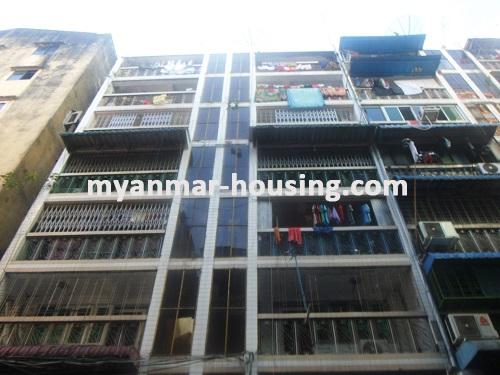 Myanmar real estate - for sale property - No.2923 - Apartment for sale in downtown. - View of the building.