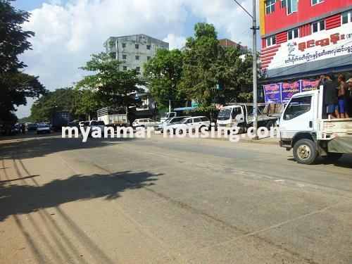 Myanmar real estate - for sale property - No.2953 - Apartment for sale in Hlaing ! - View of the Street.