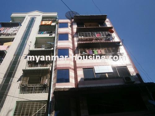 Myanmar real estate - for sale property - No.2957 - Wide ground floor apartment for sale in Ahlone! - View of building.