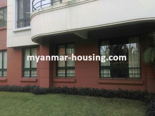 Myanmar real estate - for sale property - No.2959 - A grand condominium for residents In Hlaing Thar Yar! - the front view of the building