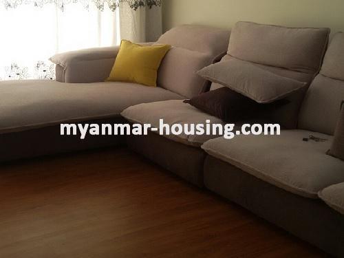 Myanmar real estate - for sale property - No.3003 - Decorated Room for sale Located in Star City! - View of the living room.