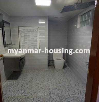 Myanmar real estate - for sale property - No.3012 - Good Condominium for sale in Kamaryut Township. - View of Toilet and Bathroom