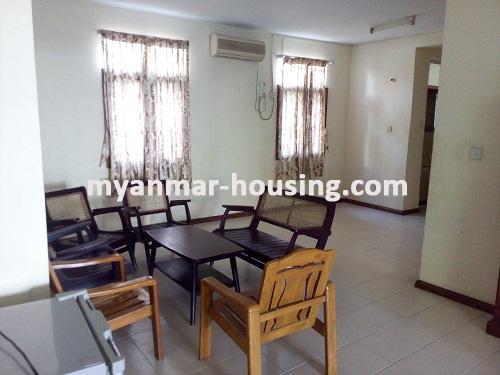 Myanmar real estate - for sale property - No.3014 - A good landed house for sale in Hlaing Thar Yar Township. - View of the Living room