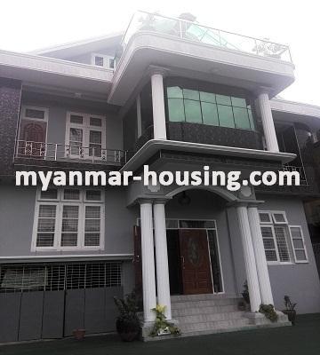 缅甸房地产 - 出售物件 - No.3019 - Good Landed house for sale in Bahan Township. - View of the Building 